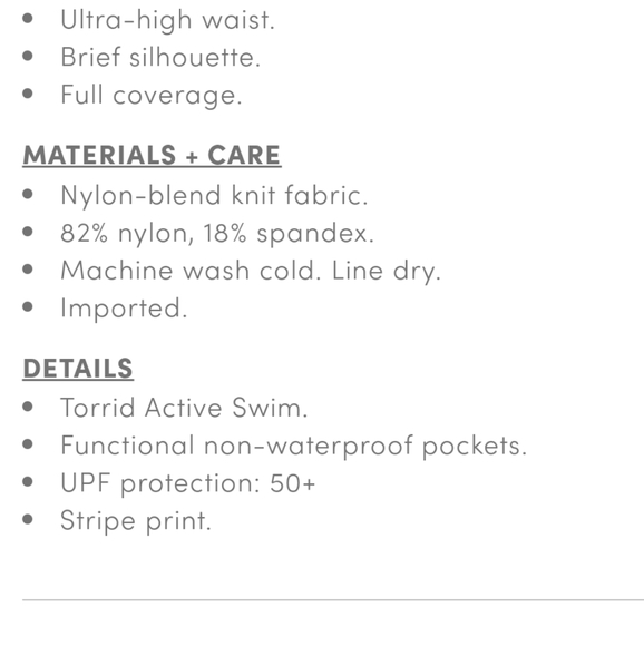 Torrid Green Black Stripe Ultra High Waist Swim Bottoms Only Size 3X NWT - Picture 2 of 2